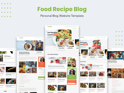 食物食谱个人博客网站模板(Food Recipe Personal Blog Website Template)