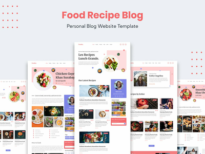 食物食谱个人博客网站模板(Food Recipe Personal Blog Website Template)
