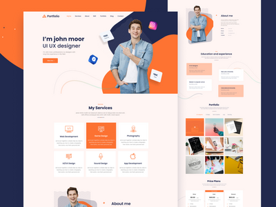 作品集网站设计(portfolio website Design)