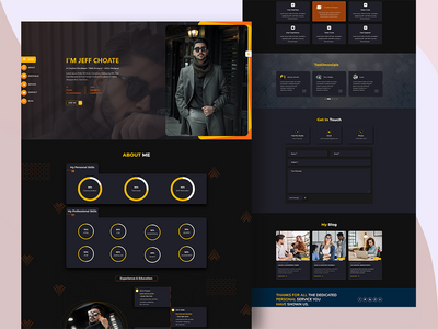 个人投资组合网站登陆页面模板设计(Personal Portfolio Website Landing Page Template Design)
