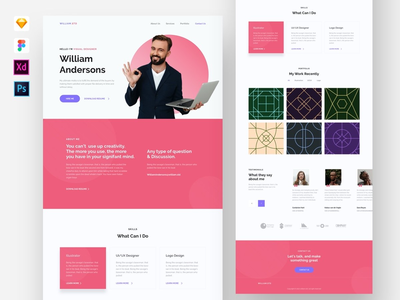 个人作品集网站模板(Personal Portfolio Website Template)