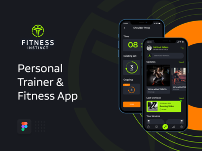 私人教练和健身移动应用程序概念(Personal Trainer & Fitness Mobile App Concept)
