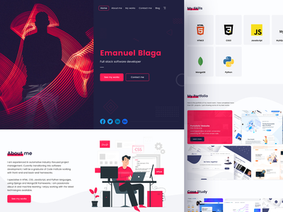 Web开发人员的个人网站模板(Personal Website Template For Web Developer)