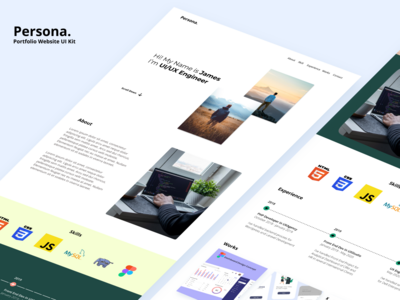 Persona - 投资组合网站 UI 工具包(Persona - Portfolio Website UI Kit)
