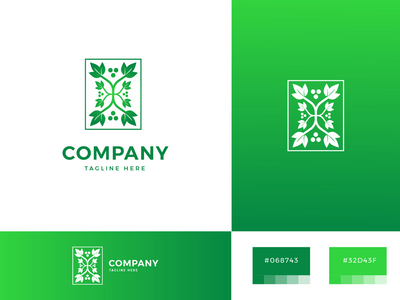 豪华叶标志模板(Luxury Leaf Logo Template)