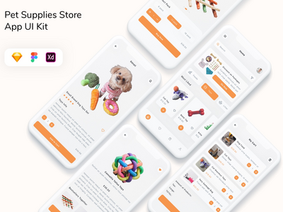 宠物用品商店应用程序 UI 套件(Pet Supplies Store App UI Kit)