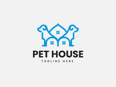 宠物屋标志模板(Pet House Logo Template)