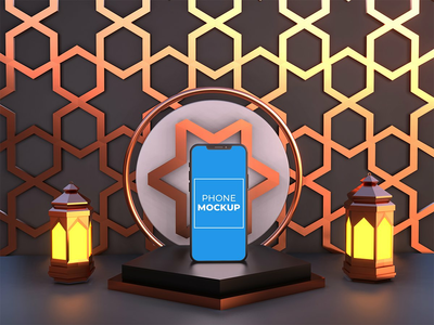 斋月 iPhone 模型(Ramadan iPhone Mockup)