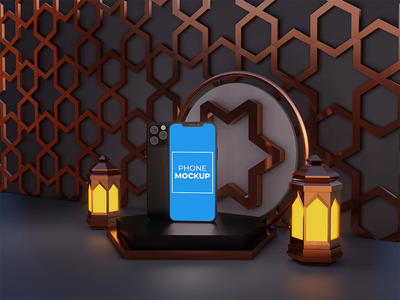 斋月 iPhone 模型(Ramadan iPhone Mockup)