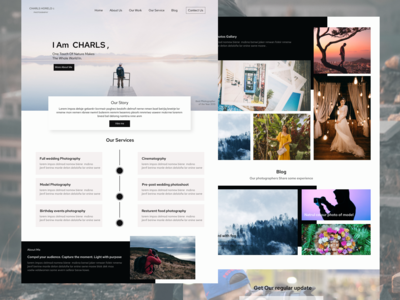 摄影师作品集网页登陆页面(Photographer portfolio web landing page)