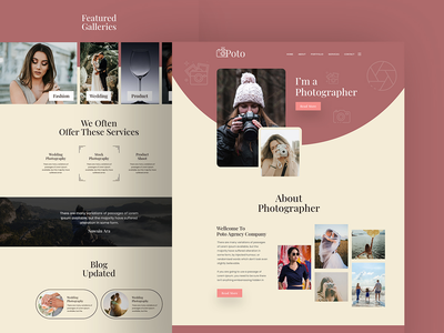 摄影登陆页面模板(Photography Landing Page Template)