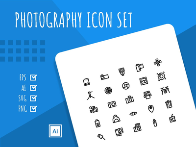 摄影图标集(Photography Icon Set)