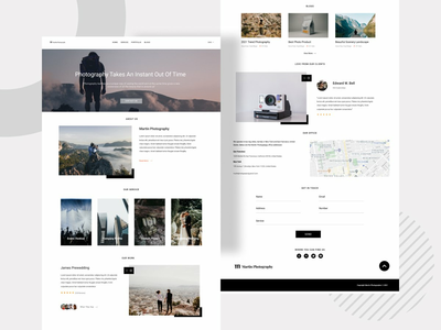 摄影登陆页面概念(Photography Landing Page Concept)