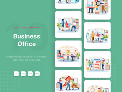 M104_商务办公插图(M104_Business Office Illustrations)