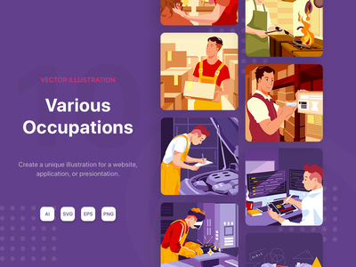 M106_各种职业图解(M106_Various Occupation Illustrations)