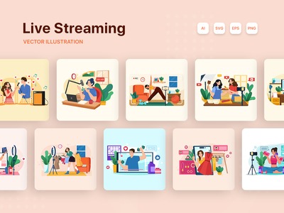 M138_直播流媒体插图(M138_Live Streaming Illustrations)