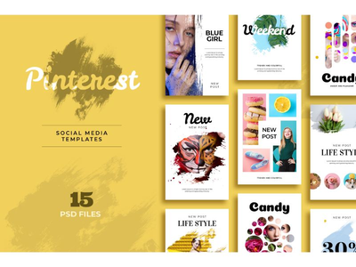 Pinterest 社交媒体模板(Pinterest Social Media Template)