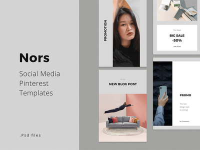 NORA - Pinterest 帖子模板套件(NORA - Pinterest Posts Template Kit)