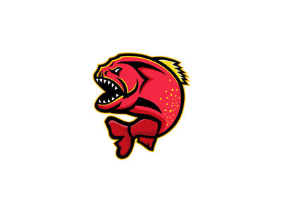 食人鱼运动吉祥物(Piranha Sports Mascot)