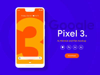 Pixel 3 XL 模型 - 赠品(Pixel 3 XL mockups - Freebies)