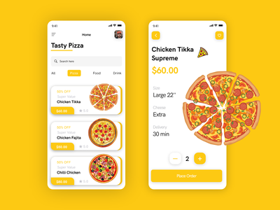 比萨配送应用程序 - 食品配送应用程序(Pizza Delivery app - Food Delivery App)