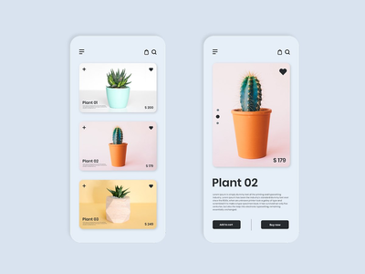 植物购物应用程序用户界面(Plant Shopping App UI)