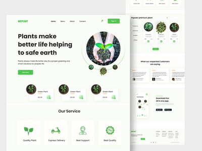 植物登陆页面设计(Plant Landing Page Design)