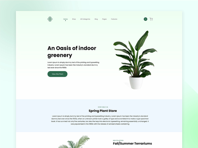 网络种植商店登陆页面设计(Planting Store Landing Page Design for Web)