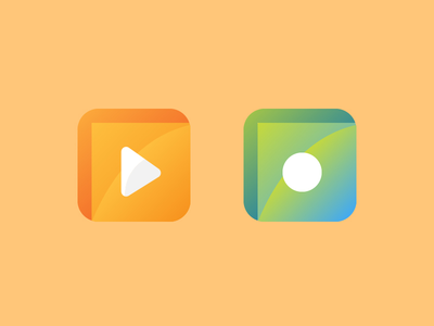播放渐变图标(Play Gradient Icon)