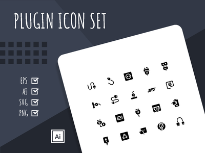 实体插件图标集(Plugin Solid Icon Set)