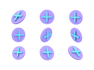 加 3D 图标(Plus 3D icon)