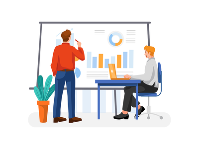 商业战略矢量图解概念(Business Strategy Vector Illustration concept)