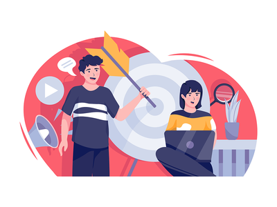 数字营销矢量插图概念(Digital Marketing Vector Illustration concept)