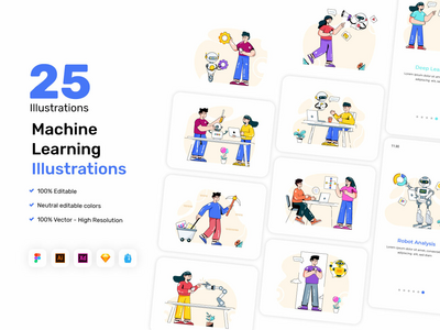 25 个独特的机器学习插图(25 Unique Machine Learning Illustrations)