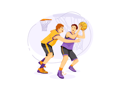 学生在地面打篮球(Students playing basketball at ground)