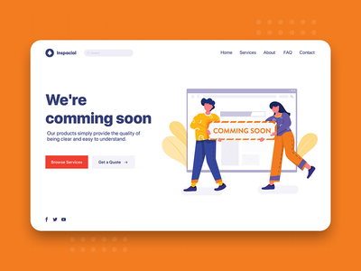 我们即将推出 - 企业网页标题(We're coming soon - Corporate Web Header)