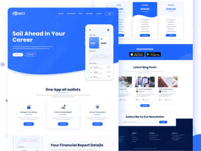 袖珍应用登陆页面免费赠品(Pocket App Landing Page Freebie)