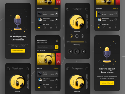 播客音乐应用程序设计(Podcast Music Apps Design)