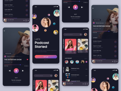 播客应用程序 UI 套件(Podcast App UI Kit)