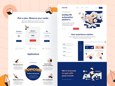 Popcom 登陆页面设计(Popcom Landing page Design)