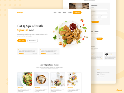 餐厅登陆页面 - Bootstrap Grid(Restaurant Landing Page - Bootstrap Grid)
