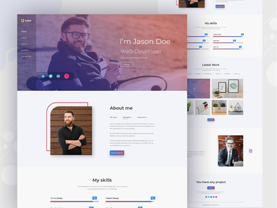 创意组合PSD模板(Creative Portfolio PSD Template)