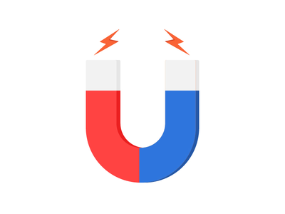 磁铁平面图标(Magnet Flat Icon)