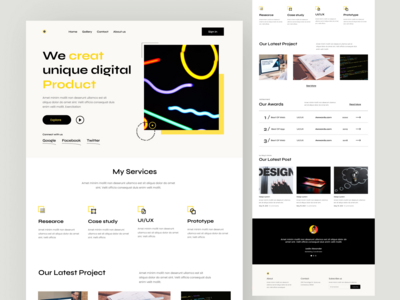 投资组合登陆页面设计(Portfolio landing page design)