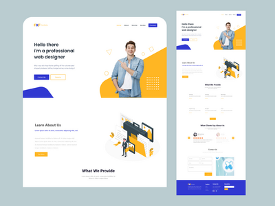 投资组合登陆页面设计(portfolio landing page design)