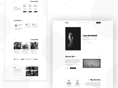 投资组合登陆页面模板设计(Portfolio Landing Page Template Design)