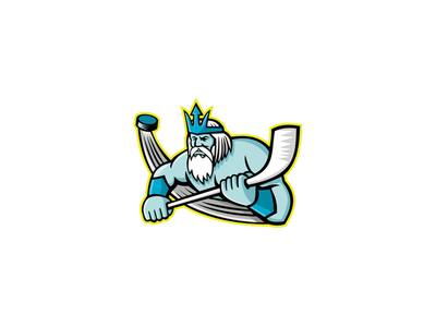 海神冰球吉祥物(Poseidon Ice Hockey Sports Mascot)