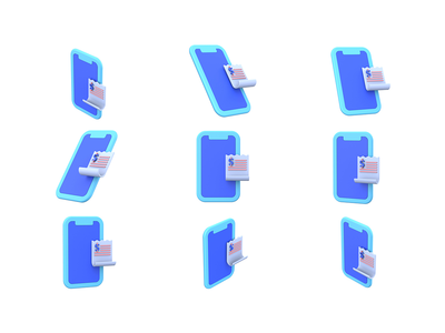 后付费 3D 图标(Postpaid 3D icon)