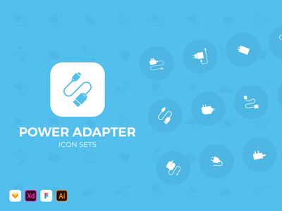 电源适配器图标集(Power Adapter Icon Sets)