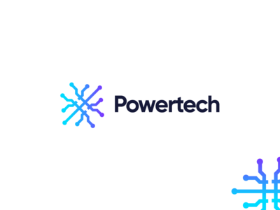 创意科技标志 - saas 标志 - 电动标志 - 电源标志(creative tech logo - saas logo - electric logo - power logo)